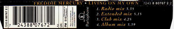 Freddie Mercury : Living On My Own (CD, Single)