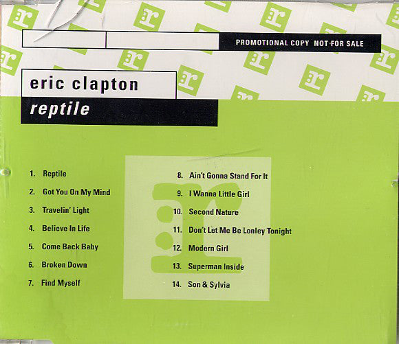 Eric Clapton : Reptile (CD, Album, Promo)