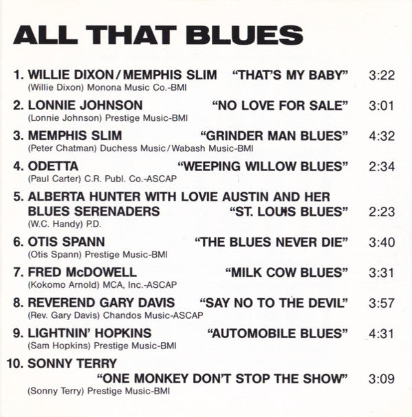 Various : All That Blues (CD, Comp)