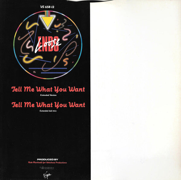 Loose Ends : Tell Me What You Want (12", Single)
