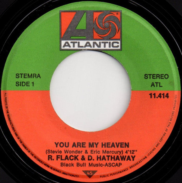 Roberta Flack : You Are My Heaven (7")