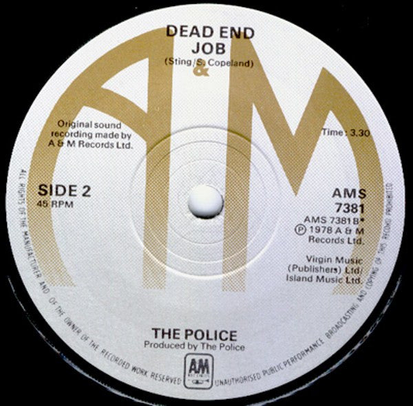 The Police : Can't Stand Losing You (7", Single, RE)