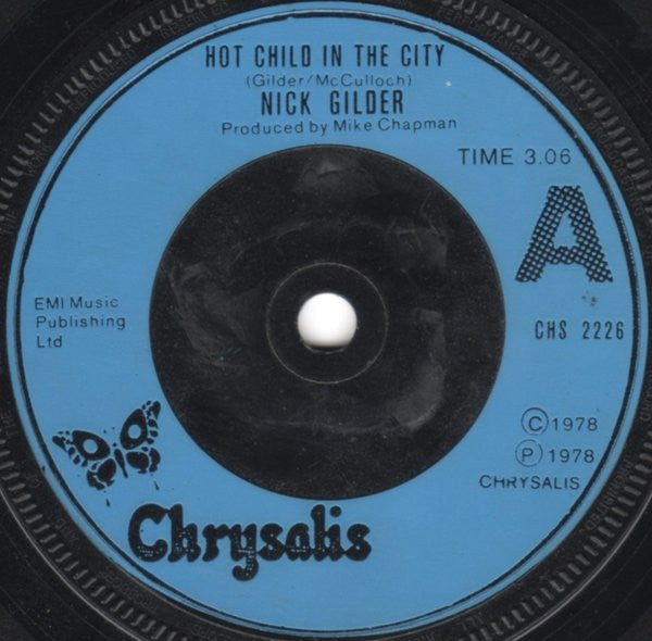 Nick Gilder : Hot Child In The City (7", Single, Inj)