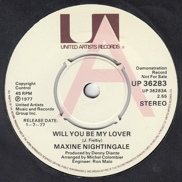 Maxine Nightingale : Will You Be My Lover (7", Promo)