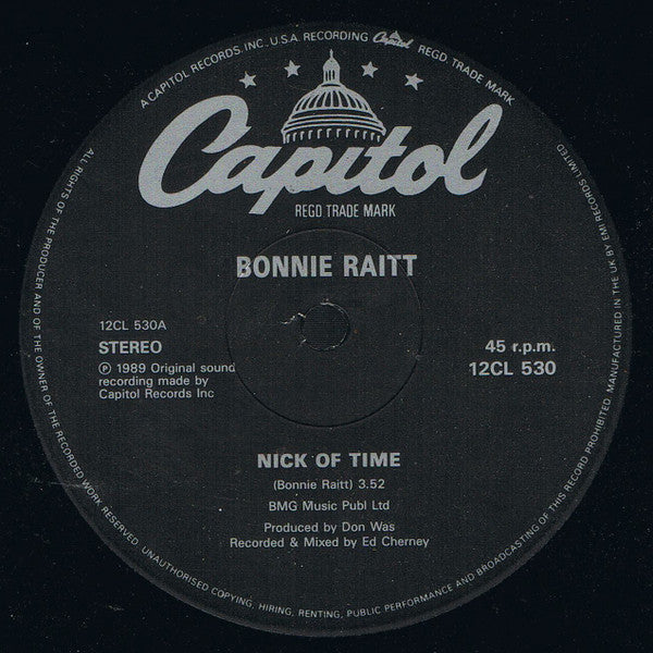 Bonnie Raitt : Nick Of Time (12")
