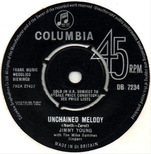 Jimmy Young (5) With Mike Sammes Singers : Unchained Melody  (7")