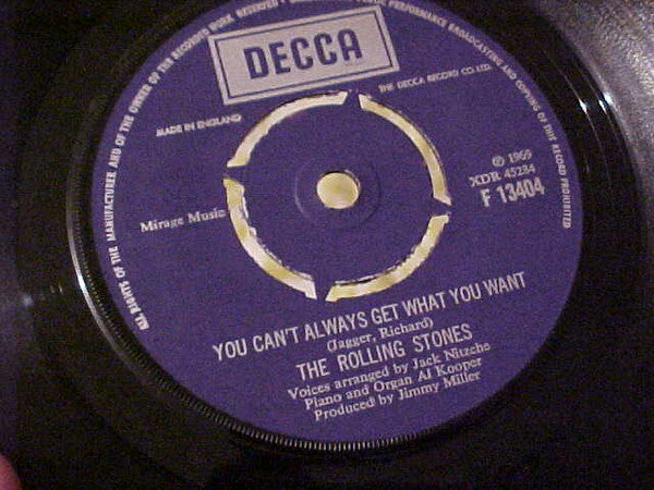 The Rolling Stones : Sad Day / You Can't Always Get What You Want (7", Single)