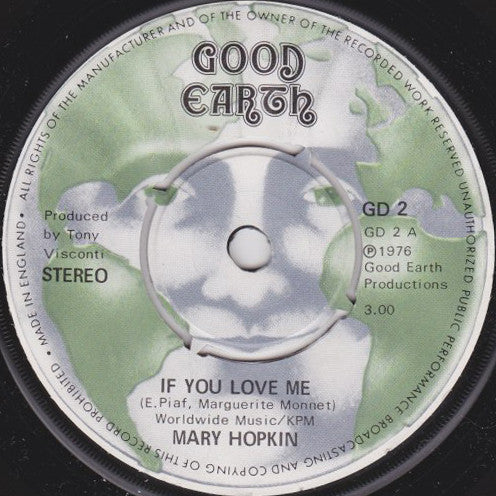 Mary Hopkin : If You Love Me (7", Single)