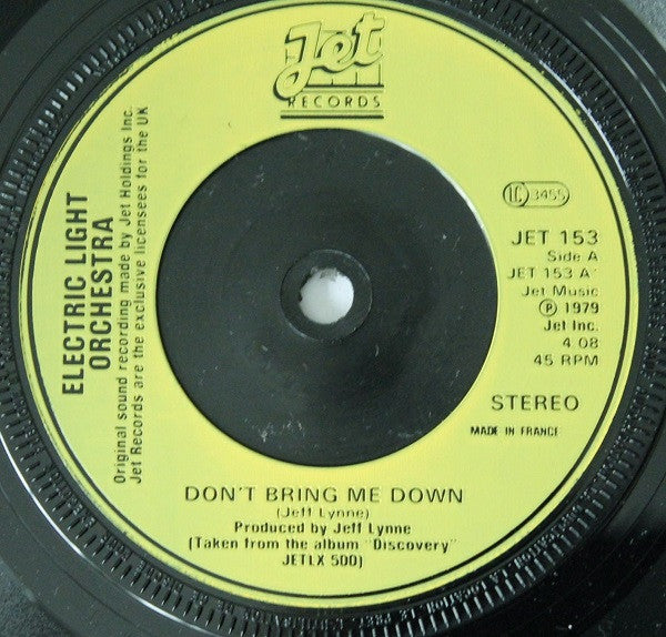 Electric Light Orchestra : Don't Bring Me Down (7", Single, Gre)