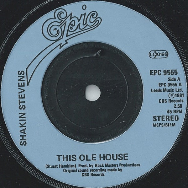 Shakin' Stevens : This Ole House (7", Single, Blu)