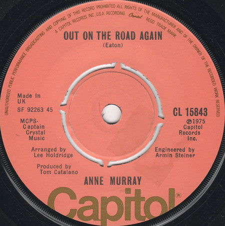 Anne Murray : Sunday Sunrise / Out On The Road Again (7", Single)