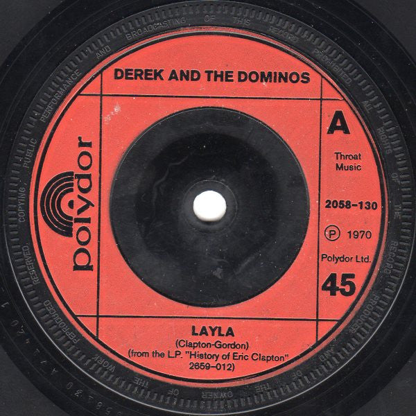 Derek & The Dominos : Layla (7", Single, Inj)