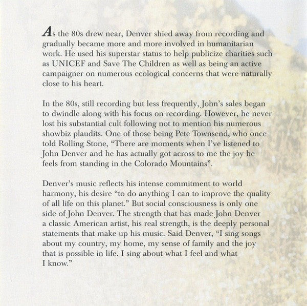 John Denver : The Very Best Of John Denver (CD, Comp)