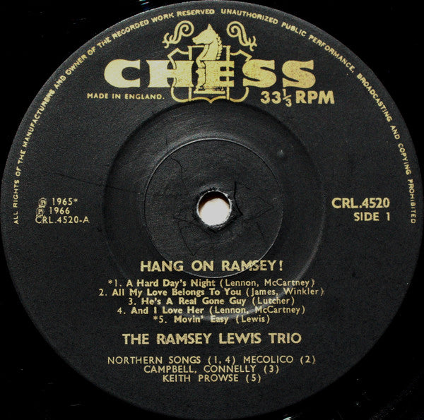 The Ramsey Lewis Trio : Hang On Ramsey! (LP, Mono)
