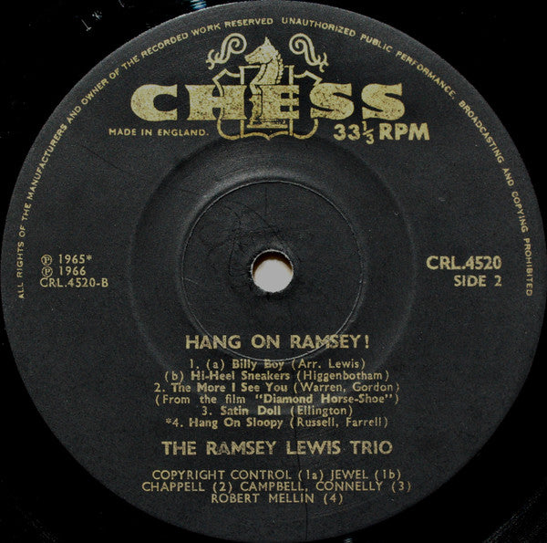 The Ramsey Lewis Trio : Hang On Ramsey! (LP, Mono)