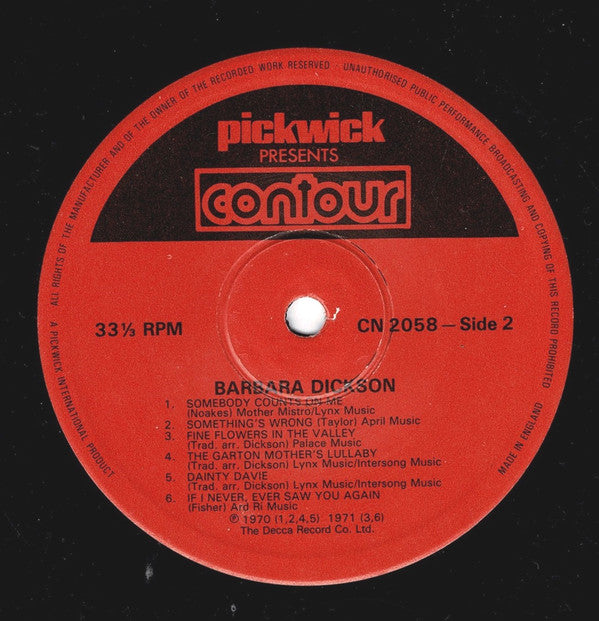 Barbara Dickson : Barbara Dickson (LP, Comp)