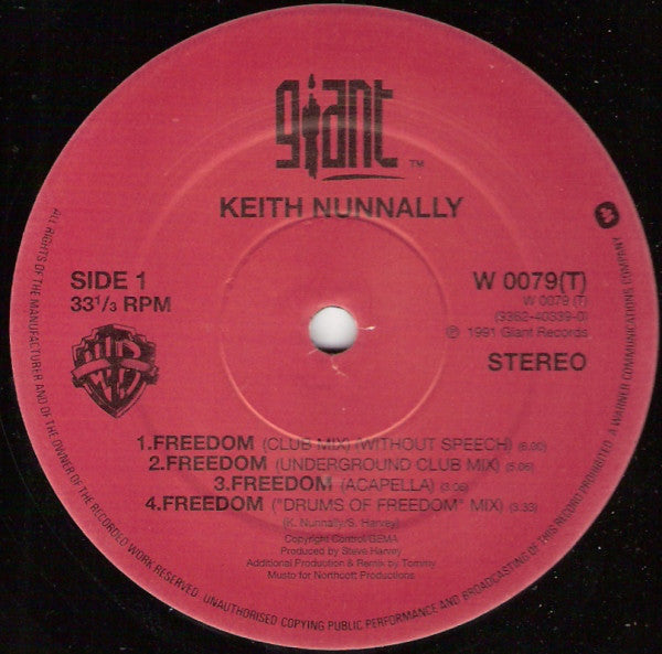 Keith Nunnally : Freedom (12", Single)