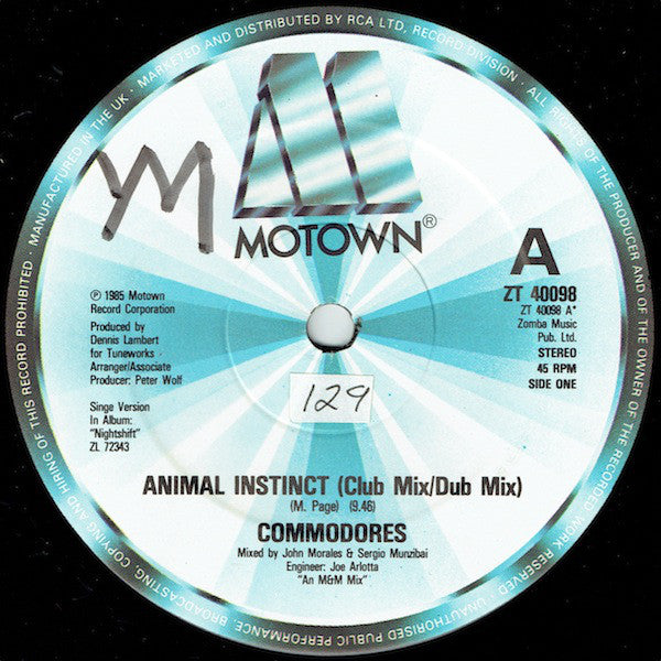 Commodores : Animal Instinct (12", Single)