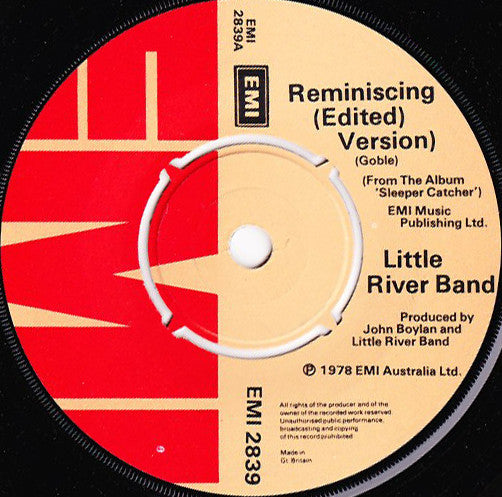 Little River Band : Reminiscing (7", Single)
