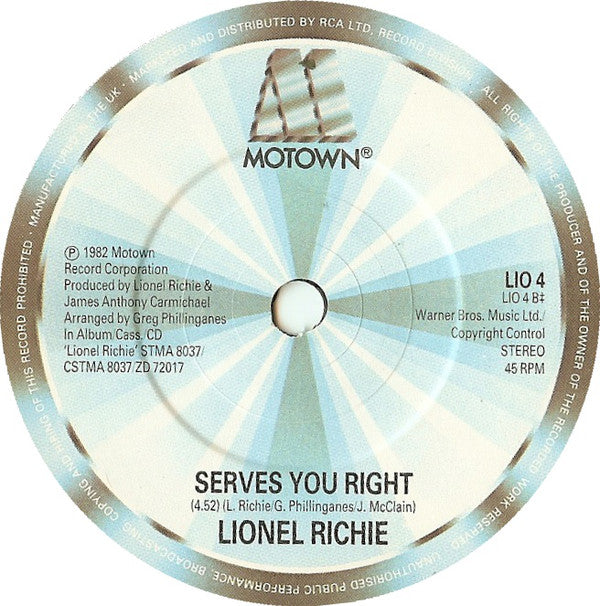 Lionel Richie : Se La (7")