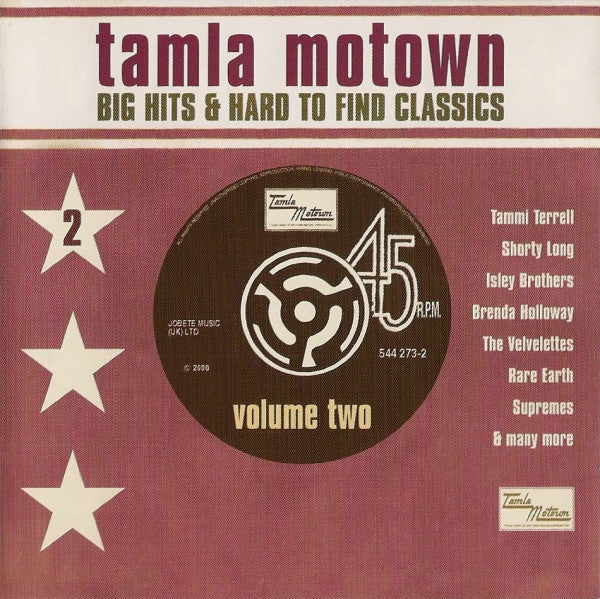 Various : Tamla Motown Big Hits & Hard To Find Classics (Volume Two) (CD, Comp, RE)