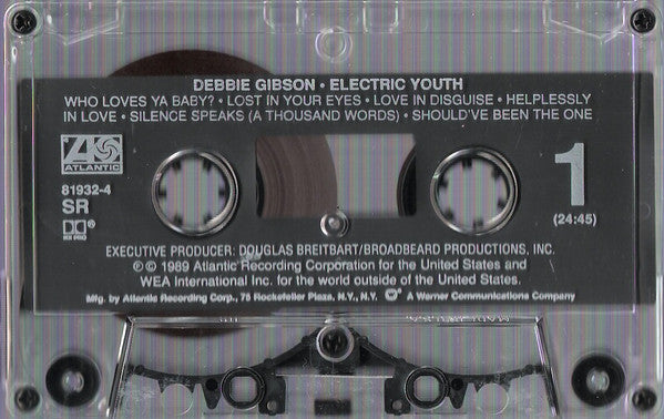 Debbie Gibson : Electric Youth (Cass, Album, SR,)