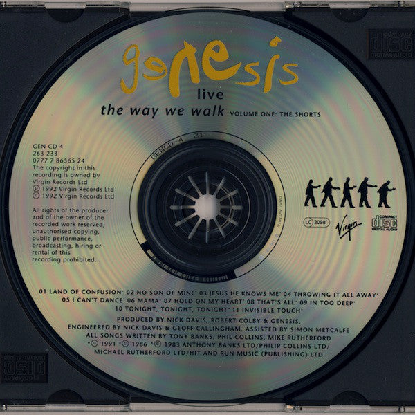 Genesis : Live / The Way We Walk (Volume One: The Shorts) (CD, Album)