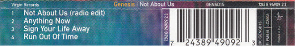 Genesis : Not About Us (CD, Single)