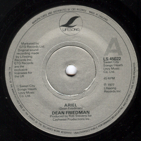 Dean Friedman : Ariel (7")