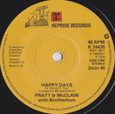 Pratt & McClain With Brotherlove : Happy Days (7", Single)