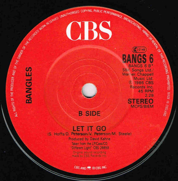 Bangles : Be With You (7", Single)