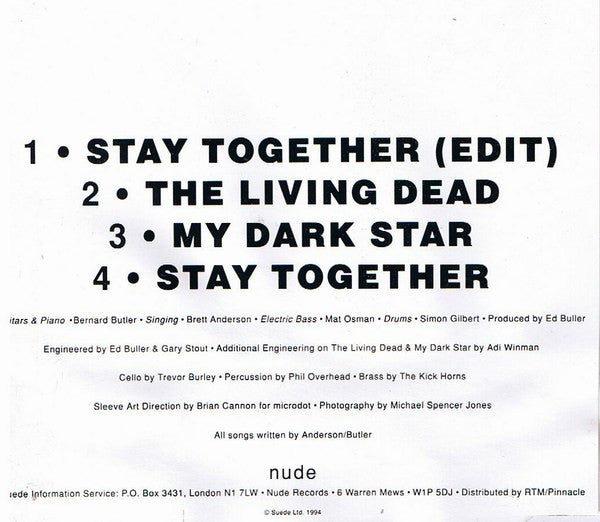 Suede : Stay Together (CD, Single)