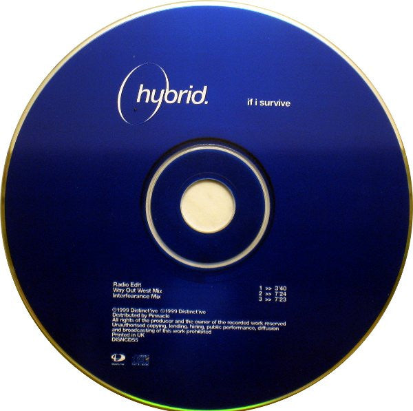 Hybrid Featuring Julee Cruise : If I Survive (CD, Single)