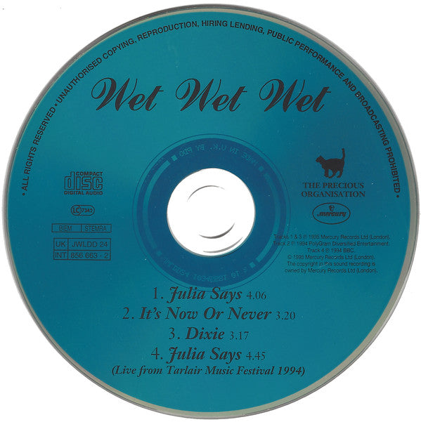 Wet Wet Wet : Julia Says (CD, Single, CD2)