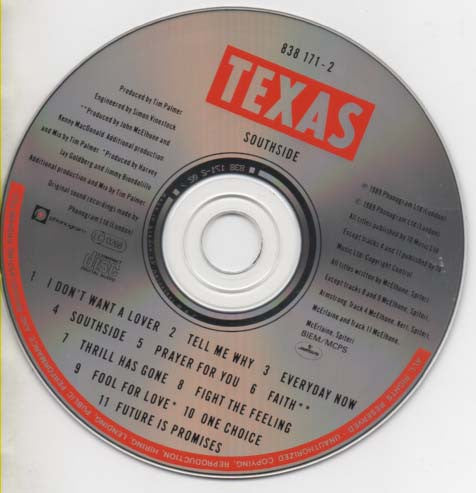 Texas : Southside (CD, Album, RE, RP)