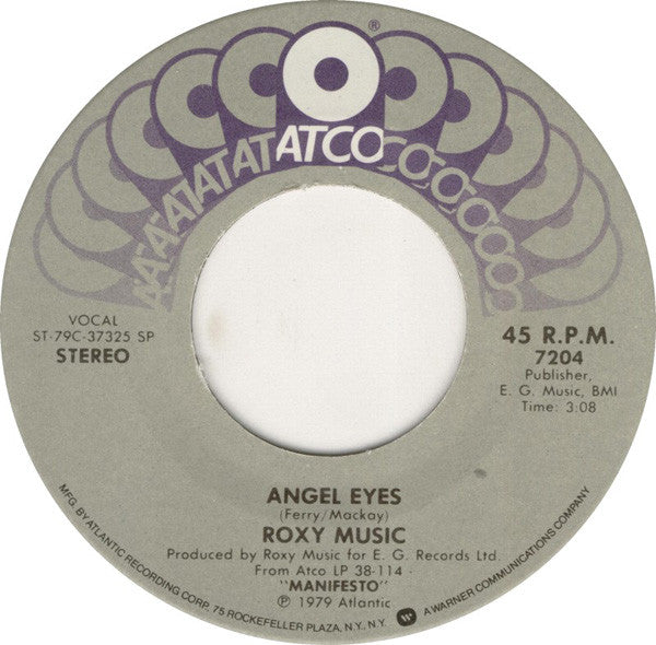 Roxy Music : Angel Eyes (7")