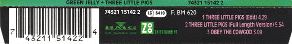 Green Jellÿ : Three Little Pigs (CD, Maxi)