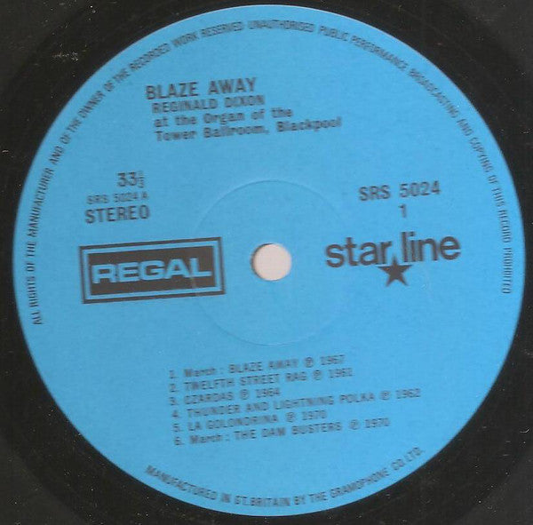 Reginald Dixon : Blaze Away (LP, Comp)