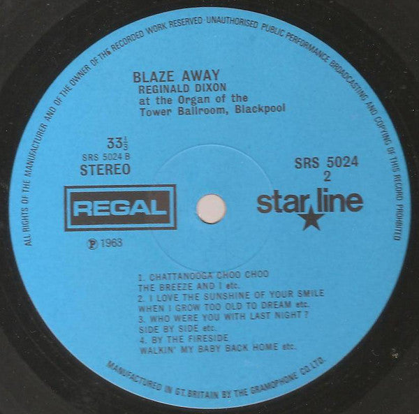 Reginald Dixon : Blaze Away (LP, Comp)