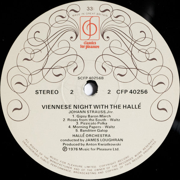 Hallé Orchestra Conductor James Loughran : Viennese Night With The Hallé (LP)
