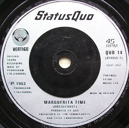 Status Quo : Marguerita Time (7", Single, Sil)