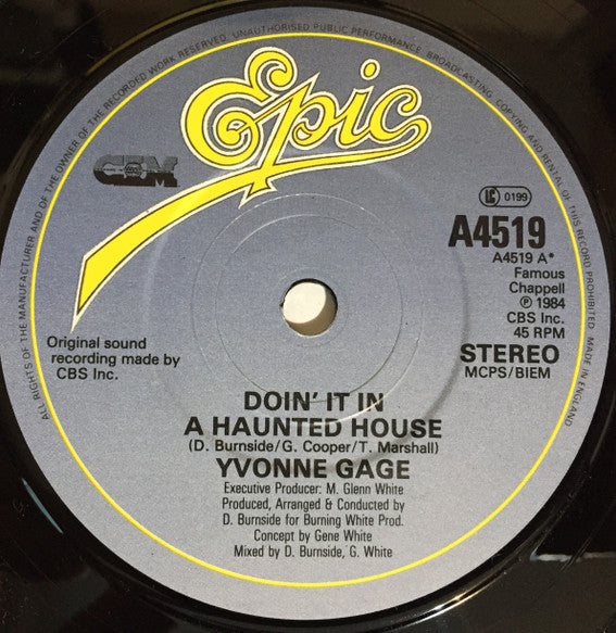 Yvonne Gage : Doin' It In A Haunted House (7", Single)