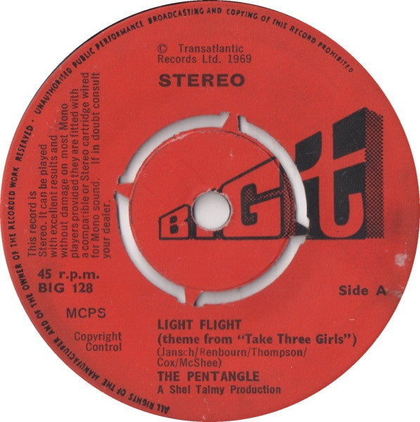 Pentangle : Light Flight (Theme From "Take Three Girls") (7", 4 P)