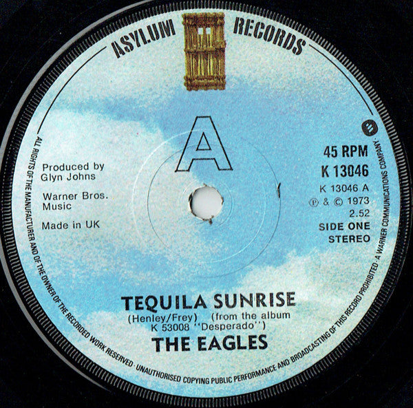 Eagles : Tequila Sunrise  (7", RE)