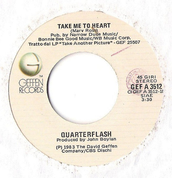 Quarterflash : Take Me To Heart (7")