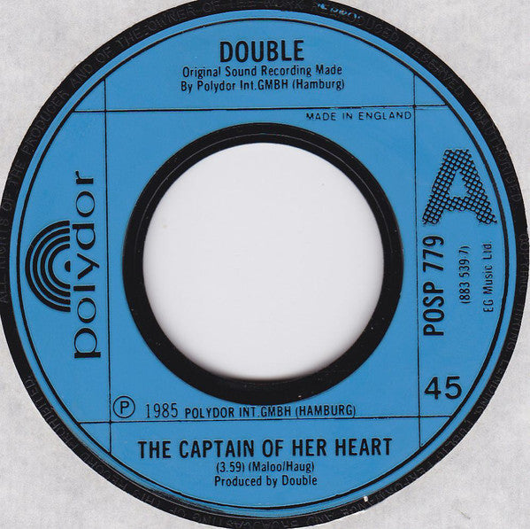 Double : The Captain Of Her Heart (7", Blu)