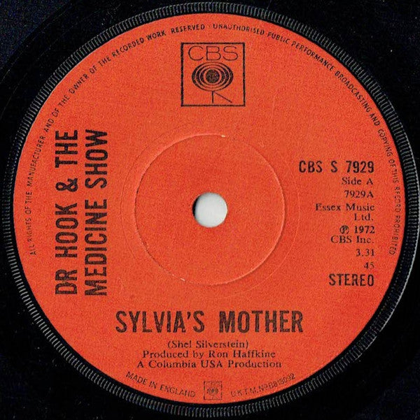 Dr. Hook & The Medicine Show : Sylvia's Mother (7", Single, Sol)