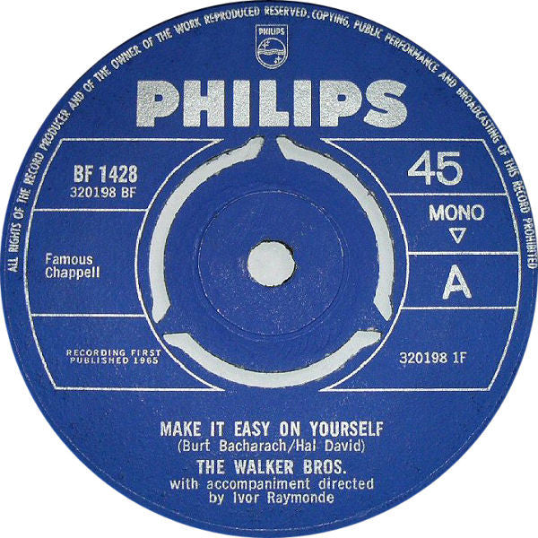 The Walker Brothers : Make It Easy On Yourself (7", Single, 3 P)