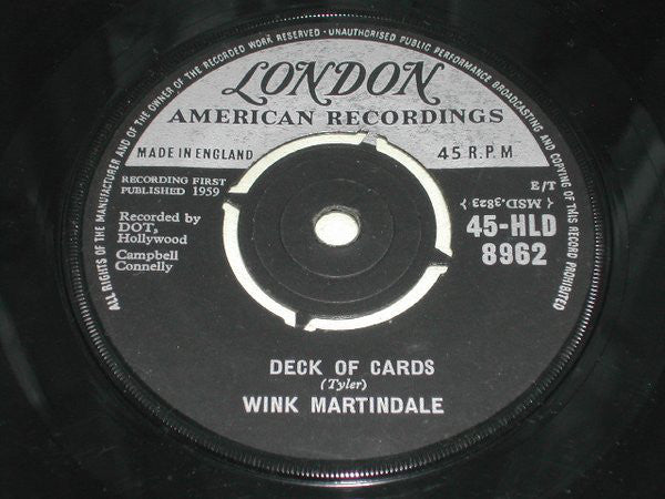 Wink Martindale : Deck Of Cards (7", Single)