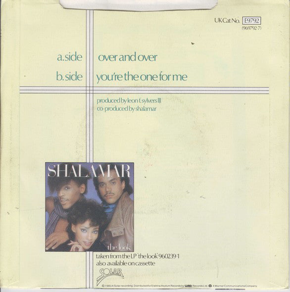 Shalamar : Over And Over (7", Single)